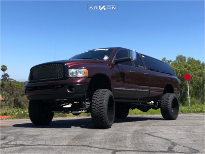 1 2005 Ram 2500 Dodge Custom Suspension Lift 8in Arkon Off Road Caesar Machined Black
