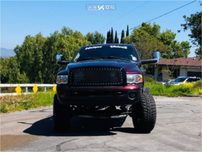 1 2005 Ram 2500 Dodge Custom Suspension Lift 8in Arkon Off Road Caesar Machined Black