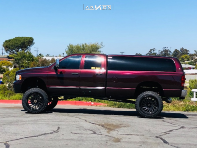 1 2005 Ram 2500 Dodge Custom Suspension Lift 8in Arkon Off Road Caesar Machined Black