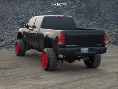 1 2009 Sierra 2500 Hd Gmc Fab Tech Suspension Lift 6in Arkon Off Road Crown Series Victory Red