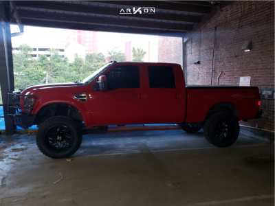 1 2008 F 250 Super Duty Ford Fabtech Suspension Lift 6in Arkon Off Road Cleopatra Machined Black