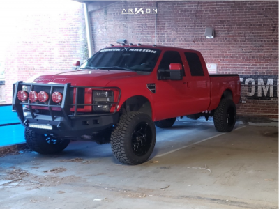 1 2008 F 250 Super Duty Ford Fabtech Suspension Lift 6in Arkon Off Road Cleopatra Machined Black