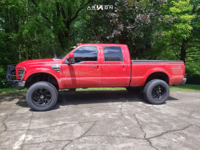 1 2008 F 250 Super Duty Ford Fabtech Suspension Lift 6in Arkon Off Road Cleopatra Machined Black