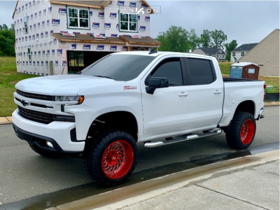 1 2019 Silverado 1500 Chevrolet Rough Country Suspension Lift 6in Arkon Off Road Crown Series Victory Red
