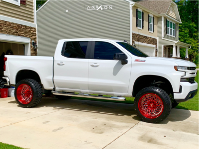 1 2019 Silverado 1500 Chevrolet Rough Country Suspension Lift 6in Arkon Off Road Crown Series Victory Red