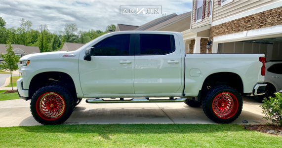 1 2019 Silverado 1500 Chevrolet Rough Country Suspension Lift 6in Arkon Off Road Crown Series Victory Red