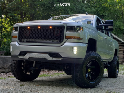 2017 Chevrolet Silverado 1500 - 20x12 -51mm - ARKON OFF-ROAD Lincoln - Suspension Lift 9" - 37" x 12.5"