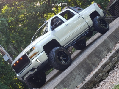 1 2017 Silverado 1500 Chevrolet Mcgaughys Suspension Lift 9in Arkon Off Road Lincoln Black