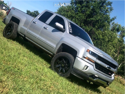 1 2017 Silverado 1500 Chevrolet Motofab Suspension Lift 25in Arkon Off Road Lincoln Machined Black