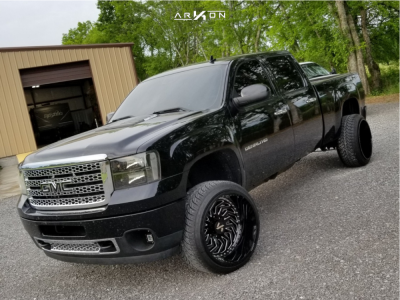 1 2012 Sierra 2500 Hd Gmc Rough Country Leveling Kit Arkon Off Road Crown Series Victory Machined Black