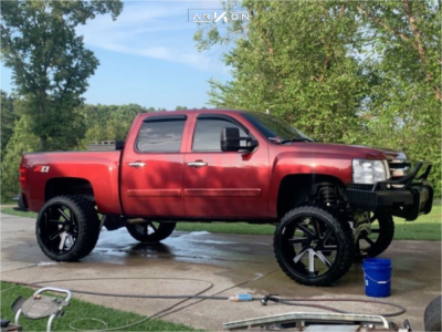 1 2008 Silverado 1500 Chevrolet Mcgaughys Suspension Lift 9in Arkon Off Road Lincoln Machined Black