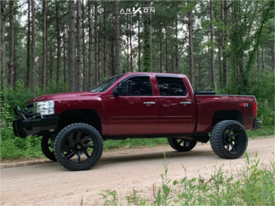 1 2008 Silverado 1500 Chevrolet Mcgaughys Suspension Lift 9in Arkon Off Road Lincoln Machined Black
