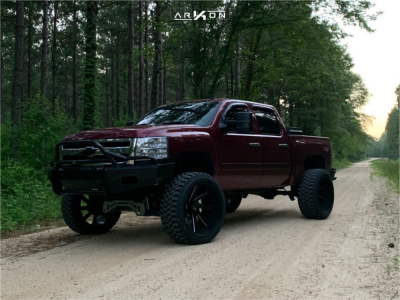 1 2008 Silverado 1500 Chevrolet Mcgaughys Suspension Lift 9in Arkon Off Road Lincoln Machined Black