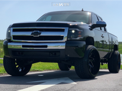 1 2010 Silverado 1500 Chevrolet Rough Country Suspension Lift 35in Arkon Off Road Cleopatra Black