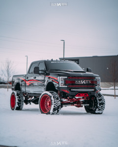 1 2019 F 350 Super Duty Ford Bds Suspension Lift 8in Arkon Off Road Crown Series Victory Red