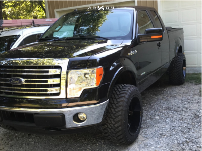 1 2014 F 150 Ford Rough Country Suspension Lift 25in Arkon Off Road Lincoln Black