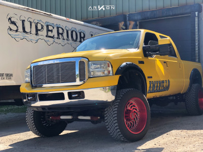 2006 Ford F-250 Super Duty - 22x12 -51mm - ARKON OFF-ROAD Crown Series Victory - Suspension Lift 6" - 325/50R22