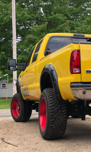1 2006 F 250 Super Duty Ford Rough Country Suspension Lift 6in Arkon Off Road Crown Series Victory Red