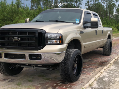 2001 Ford F-250 Super Duty - 22x12 -51mm - ARKON OFF-ROAD Crown Series Victory - Leveling Kit - 305/40R22