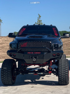1 2008 Ram 3500 Dodge Custom Lifted 12in Arkon Off Road Crown Series Victory Red