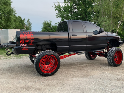 1 2008 Ram 3500 Dodge Custom Lifted 12in Arkon Off Road Crown Series Victory Red