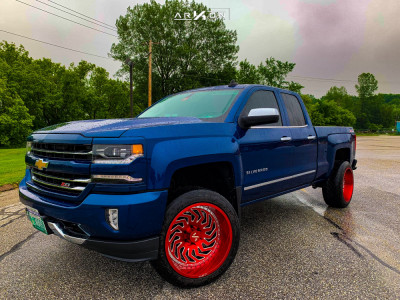 2017 Chevrolet Silverado 1500 - 22x12 -51mm - ARKON OFF-ROAD Crown Series Victory - Suspension Lift 3.5" - 305/45R22