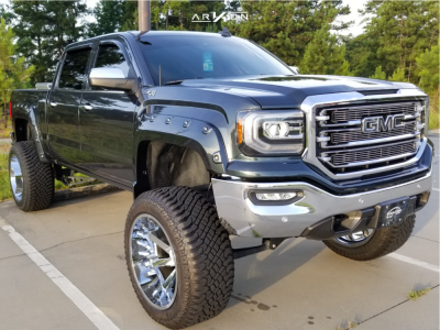 2018 GMC Sierra 1500 - 24x14 -81mm - ARKON OFF-ROAD Lincoln - Suspension Lift 10" - 345/50R24