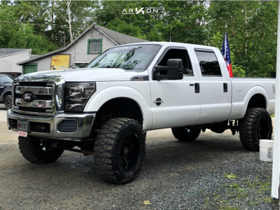 1 2012 F 350 Ford Rough Country Suspension Lift 6in Arkon Off Road Lincoln Black
