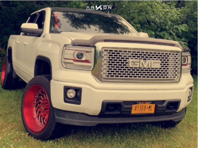 1 2014 Sierra 1500 Gmc Fab Tech Leveling Kit Arkon Off Road Crown Series Victory Red