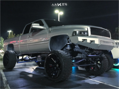 1 1998 Ram 1500 Dodge Top Gun Customz Lifted 12in Arkon Off Road Lincoln Black