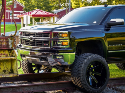 1 2014 Silverado 1500 Chevrolet Mcgaughys Suspension Lift 9in Arkon Off Road Lincoln Black