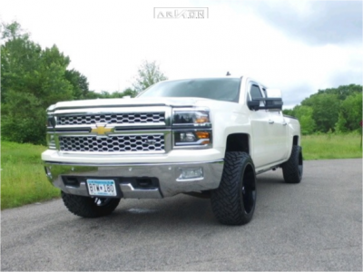 1 2014 Silverado 1500 Chevrolet Rough Country Suspension Lift 35in Arkon Off Road Cleopatra Black