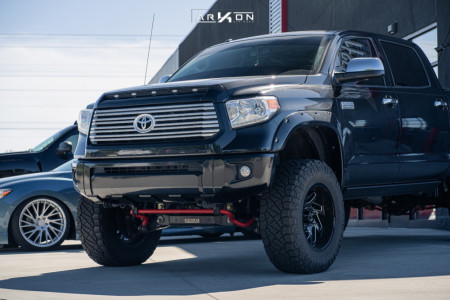 1 2015 Tundra Toyota Readylift Suspension Lift 8in Arkon Off Road Cleopatra Black