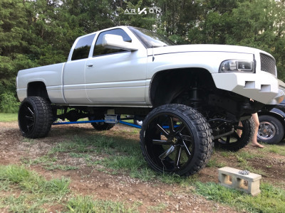 1 1998 Ram 1500 Dodge Custom Lifted 12in Arkon Off Road Lincoln Black