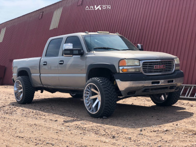 2002 GMC Sierra 2500 HD - 24x14 -81mm - ARKON OFF-ROAD Lincoln - Stock Suspension - 35" x 12.5"