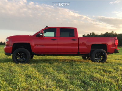 1 2018 Silverado 1500 Chevrolet Bds Suspension Lift 4in Arkon Off Road Lincoln Machined Accents