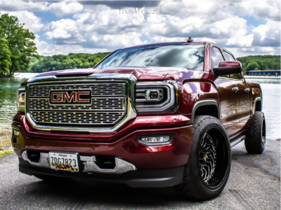 1 2017 Sierra 1500 Gmc Stock Stock Arkon Off Road Crown Series Victory Machined Black