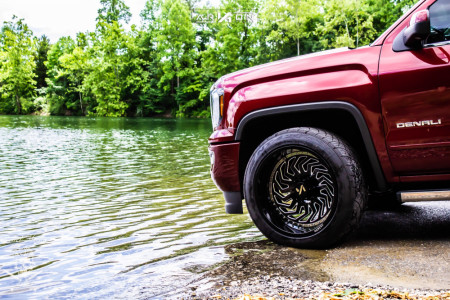 1 2017 Sierra 1500 Gmc Stock Stock Arkon Off Road Crown Series Victory Machined Black