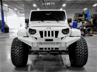 1 2017 Wrangler Jk Jeep Rubicon Express Super Flex Suspension Lift 7in Arkon Off Road Cleopatra Black