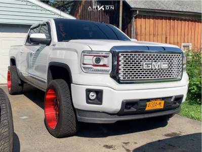 1 2014 Sierra 1500 Gmc Fabtech Leveling Kit Arkon Off Road Crown Series Victory Red