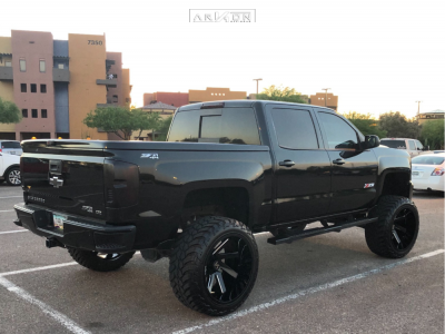 1 2017 Silverado 1500 Chevrolet Mcgaughys Suspension Lift 9in Arkon Off Road Lincoln Black