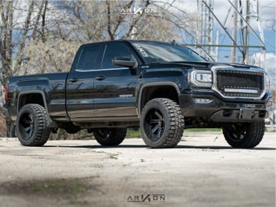 2016 GMC Sierra 1500 - 20x12 -51mm - ARKON OFF-ROAD Lincoln - Leveling Kit - 33" x 12.5"