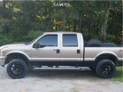 1 2006 F 250 Super Duty Ford Rough Country Suspension Lift 35in Arkon Off Road Lincoln Black