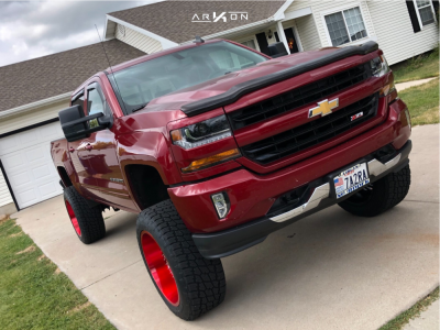 1 2018 Silverado 1500 Chevrolet Bds Suspension Lift 8in Arkon Off Road Crown Series Victory Red
