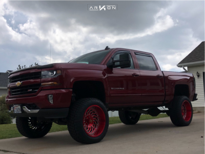 1 2018 Silverado 1500 Chevrolet Bds Suspension Lift 8in Arkon Off Road Crown Series Victory Red