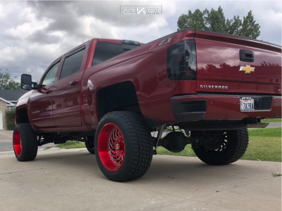 1 2018 Silverado 1500 Chevrolet Bds Suspension Lift 8in Arkon Off Road Crown Series Victory Red