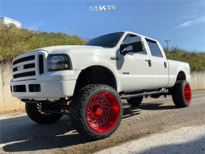 2007 Ford F-250 - 24x14 -81mm - ARKON OFF-ROAD Crown Series Victory - Suspension Lift 6" - 37" x 13.5"