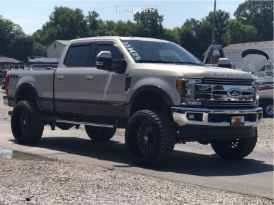 1 2018 F 350 Super Duty Ford Rough Country Suspension Lift 6in Arkon Off Road Crown Series Victory Black