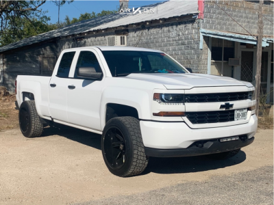 2017 Chevrolet Silverado 1500 - 22x12 -51mm - ARKON OFF-ROAD Lincoln - Leveling Kit - 285/45R22