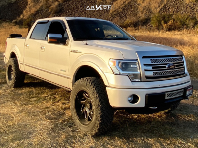 1 2014 F 150 Ford Rough Country Suspension Lift 35in Arkon Off Road Cleopatra Black